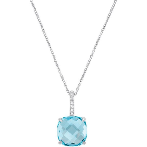 Amor Kette mit Anhänger Blauer Solitär, mit Zirkonia (synth)