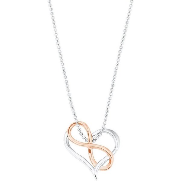 Amor Kette mit Anhänger Herz mit Infinity/Unendlichkeitsschleife