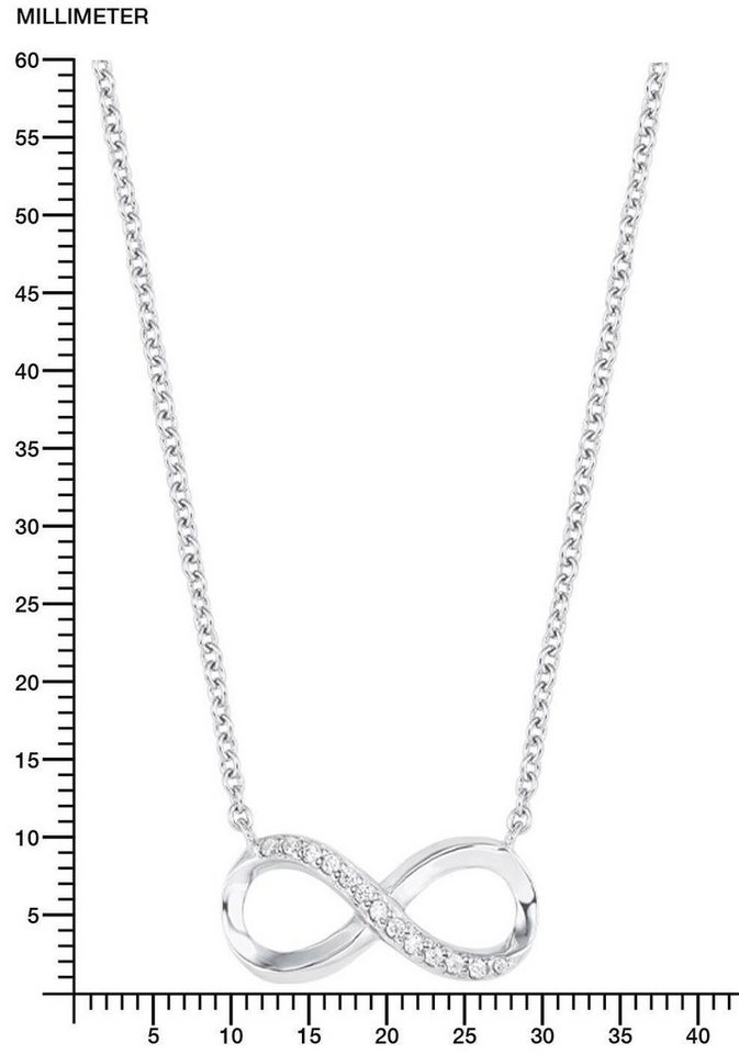 Amor Kette mit Anhänger Infinity Unendlichkeitsschleife, mit Zirkonia (synth) – Bild 2 von 4