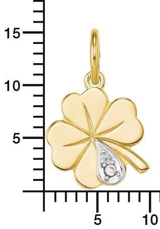 Amor Kettenanhänger Kleeblatt, mit Diamant – Bild 2 von 3