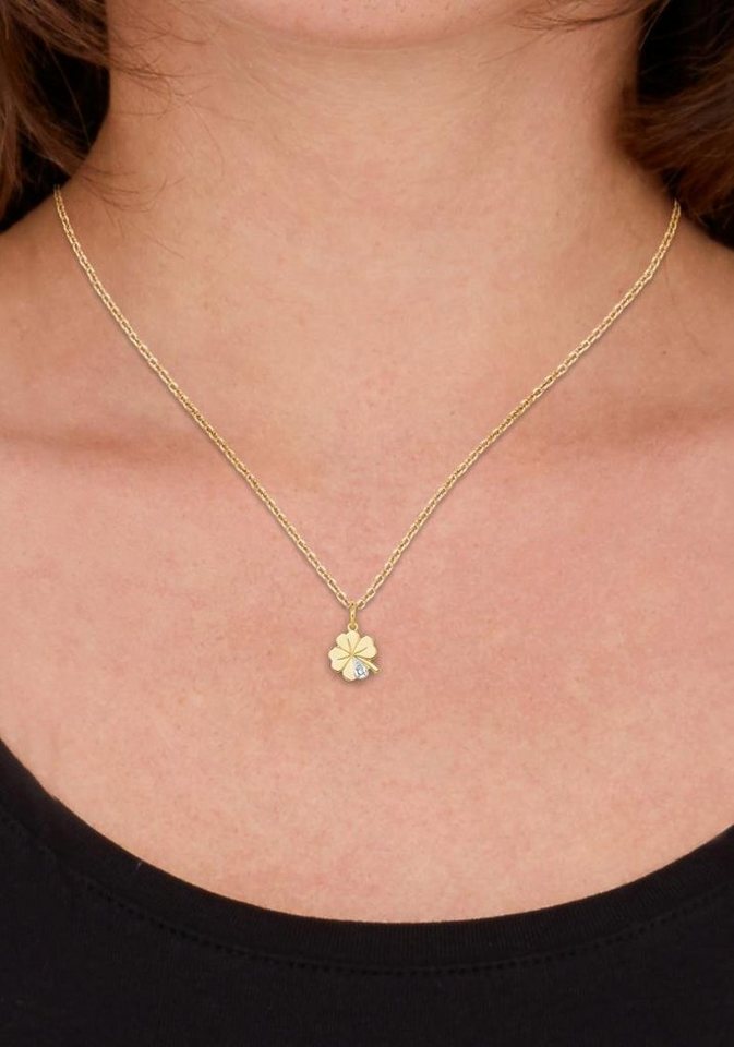 Amor Kettenanhänger Kleeblatt, mit Diamant – Bild 3 von 3