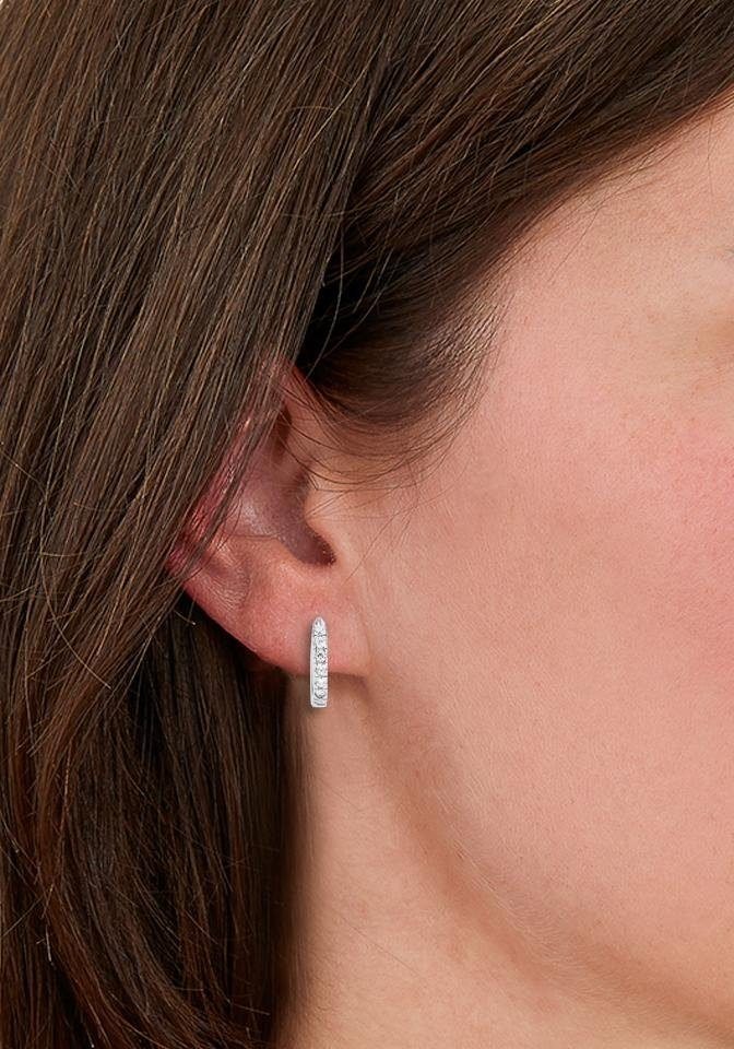 Amor Paar Creolen, mit Zirkonia (synth) – Bild 4 von 4