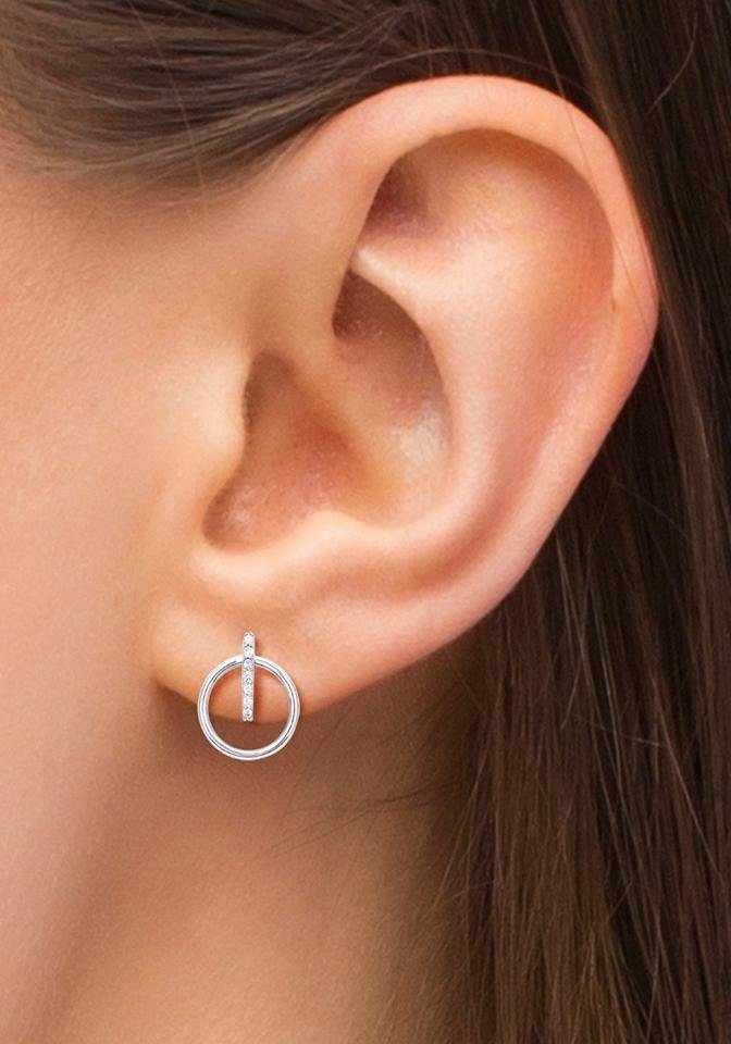 Amor Paar Ohrstecker, mit Zirkonia (synth) – Bild 3 von 3