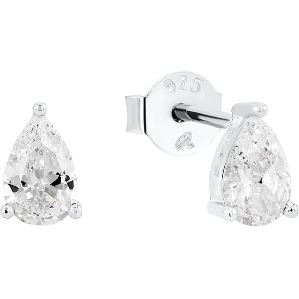 Amor Paar Ohrstecker, mit Zirkonia (synth) oder Glasstein
