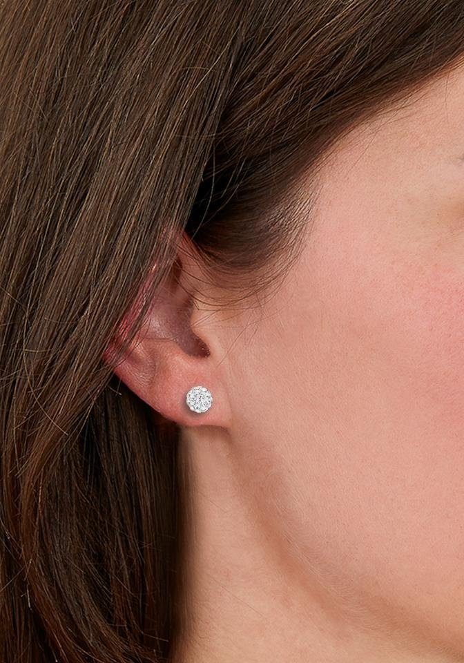 Amor Paar Ohrstecker, mit Kristallglas – Bild 4 von 4