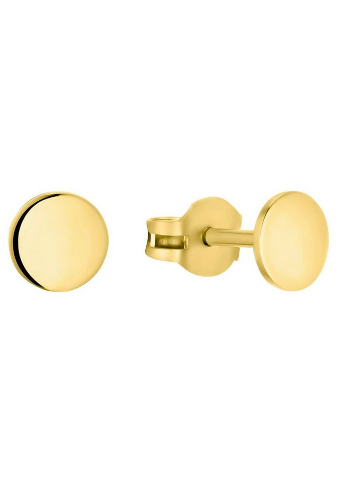 Amor Paar Ohrstecker Plättchen, Kreis, rund, Made in Germany – Bild 2 von 4