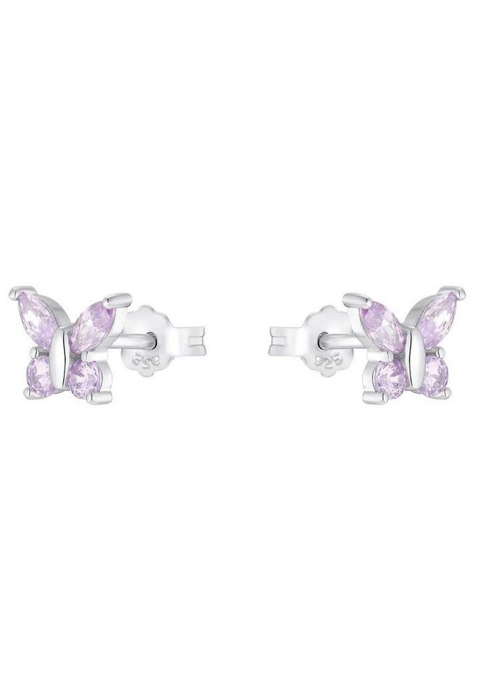 Amor Paar Ohrstecker Schmetterling, mit Zirkonia (synth) – Bild 3 von 4