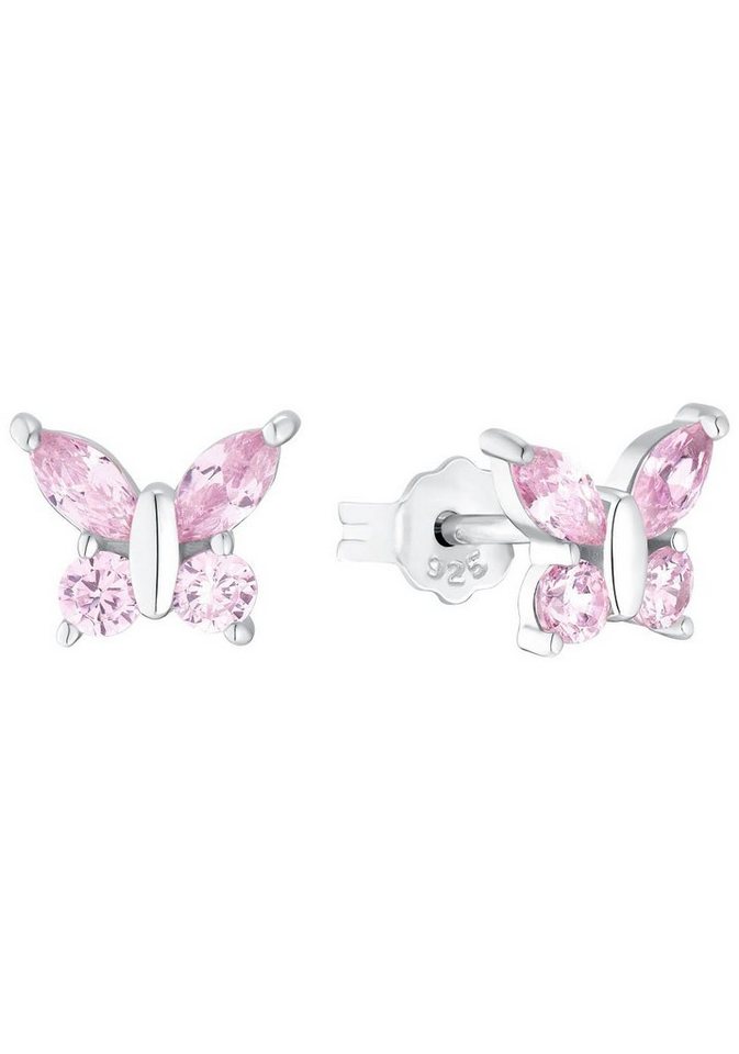 Amor Paar Ohrstecker Schmetterling, mit Zirkonia (synth) – Bild 2 von 4