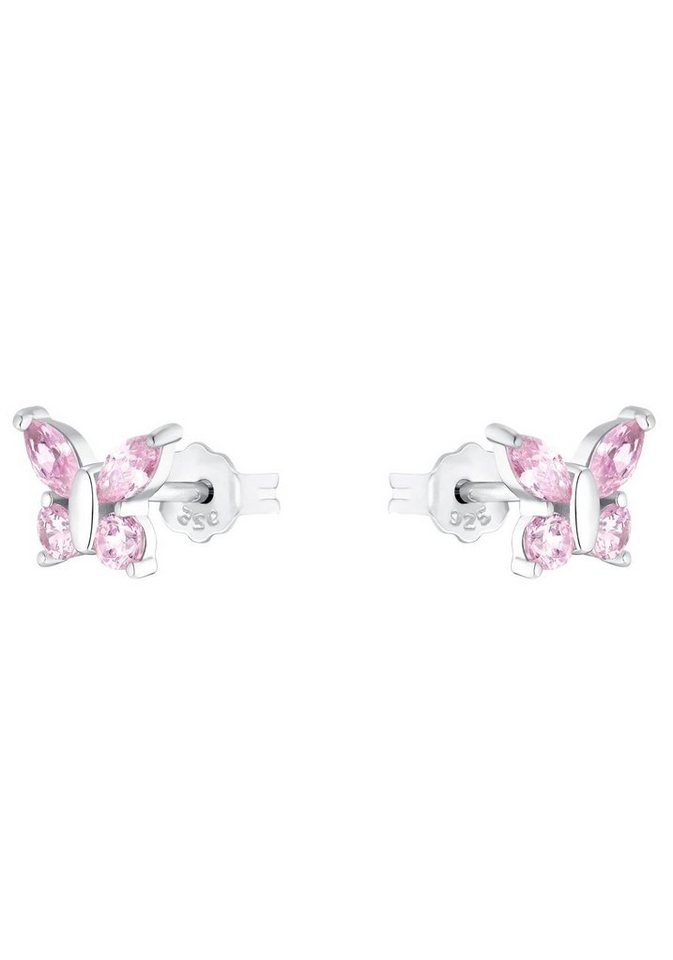 Amor Paar Ohrstecker Schmetterling, mit Zirkonia (synth) – Bild 3 von 4
