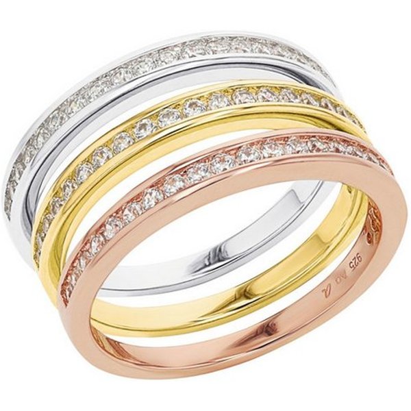 Amor Ring-Set (Set, 3-tlg), mit Zirkonia (synth)