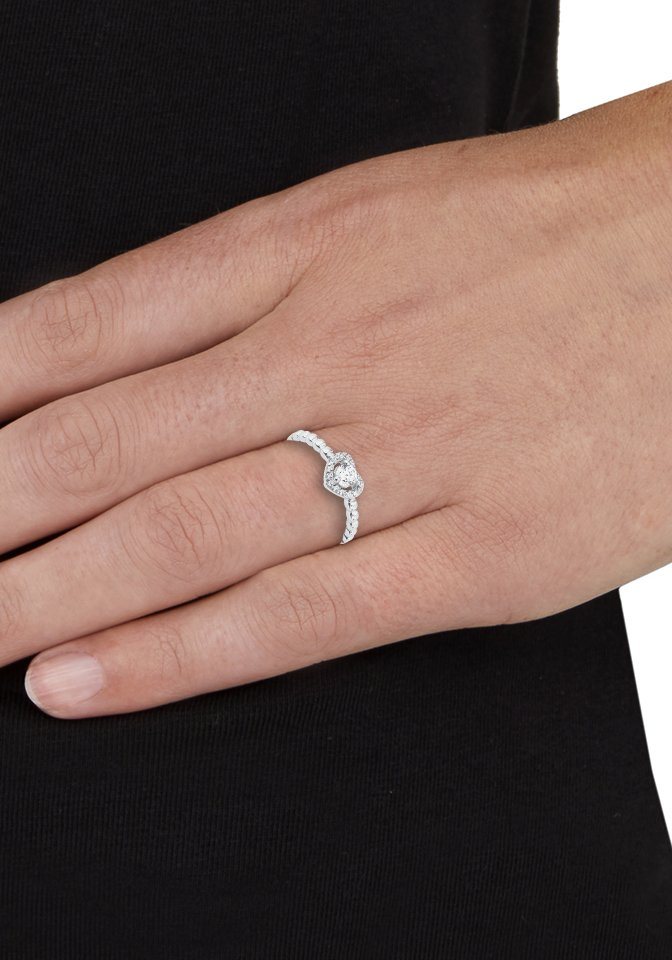 Amor Silberring Herz, mit Zirkonia (synth) – Bild 3 von 3
