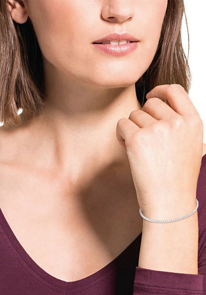 Amor Tennisarmband Classiv Silver, mit Zirkonia (synth) – Bild 3 von 4