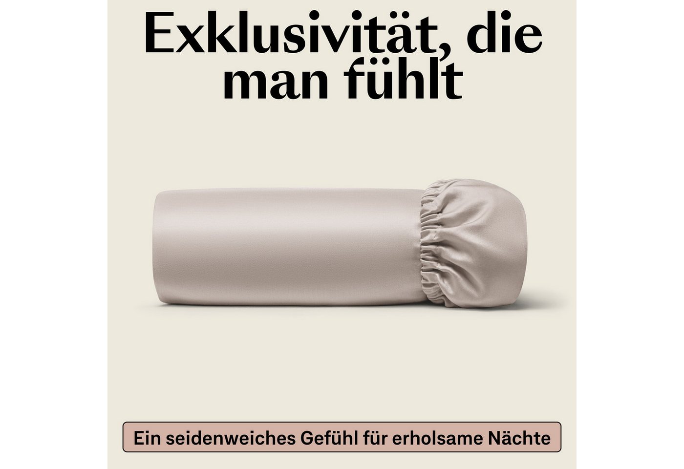 Amqua Spannbettlaken, Premium Mako Satin Spanntuch, 100% ägyptische Baumwolle, Gummizug: rundum, weiche & atmungsaktive Bettlaken / Laken für Matratzen bis 30cm – Bild 5 von 5