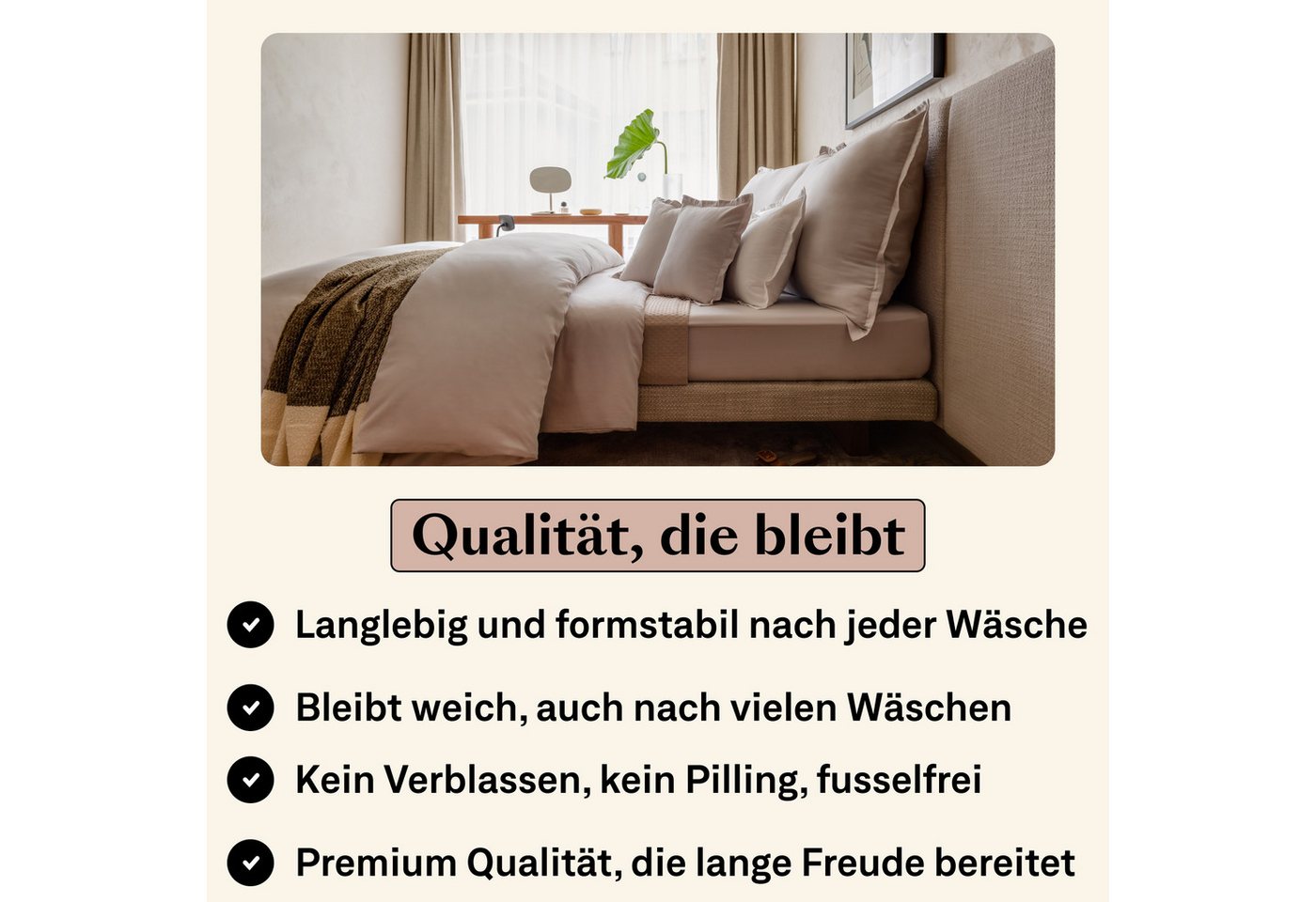 Amqua Spannbettlaken, Premium Mako Satin Spanntuch, 100% ägyptische Baumwolle, Gummizug: rundum, weiche & atmungsaktive Bettlaken / Laken für Matratzen bis 30cm – Bild 4 von 5