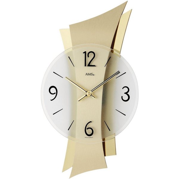 AMS Wanduhr 9397 (Quarzuhr,Wohnzimmer,Esszimmer,Küche,Made in Germany,Büro,Flur)