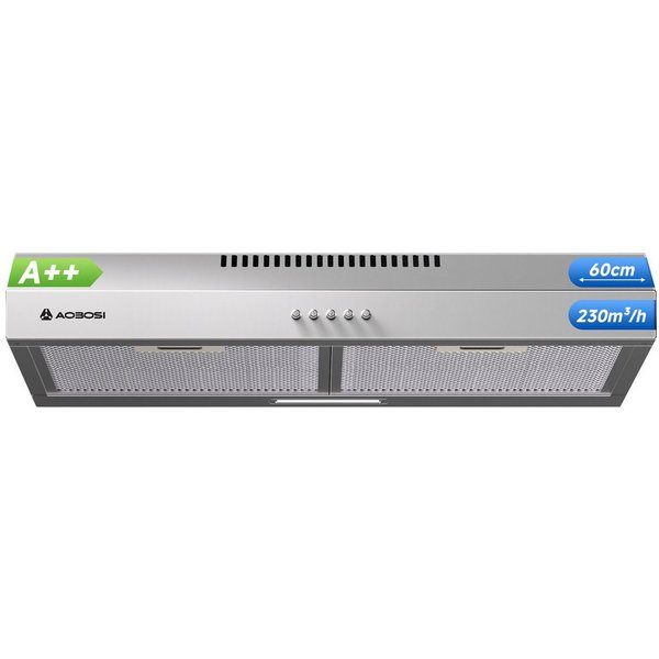 AMZCHEF Unterbauhaube TZ-CE-TF51OT60A21-AC-I2-BU Dunstabzugshaube 60cm, A++, 3 Stufen, Edelstahl