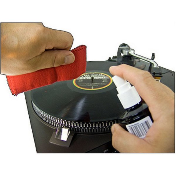 Analogis Schallplatten-Reinigungsspray (antistatisch, inkl. Reinigungstuch) Plattenspieler