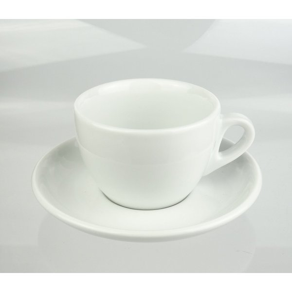 Ancap Cappuccinotasse dickwandig, weiss, Made in Italy, 180 ml, 2-tlg., Porzellan