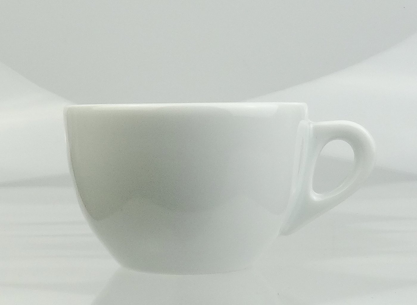 Ancap Cappuccinotasse dickwandig, weiss, gross, Made in Italy, 2-tlg., Porzellan – Bild 4 von 5