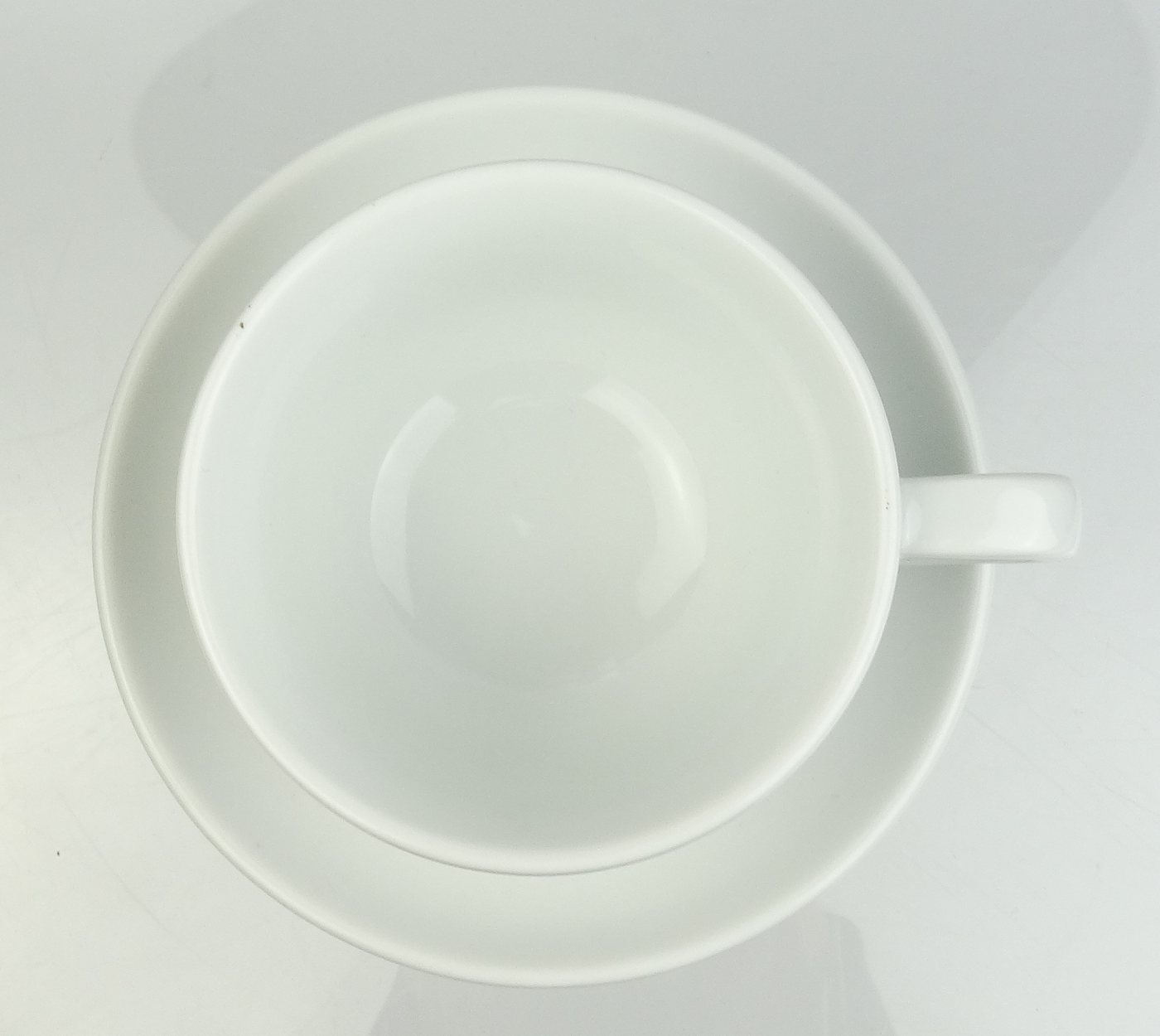 Ancap Cappuccinotasse dickwandig, weiss, gross, Made in Italy, 2-tlg., Porzellan – Bild 5 von 5