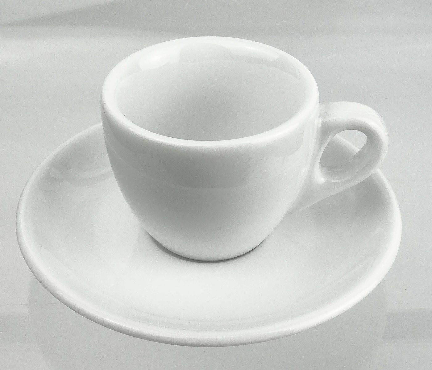 Ancap Espressotasse extra dickwandig, weiss, Made in Italy, 2-tlg., Porzellan – Bild 4 von 5