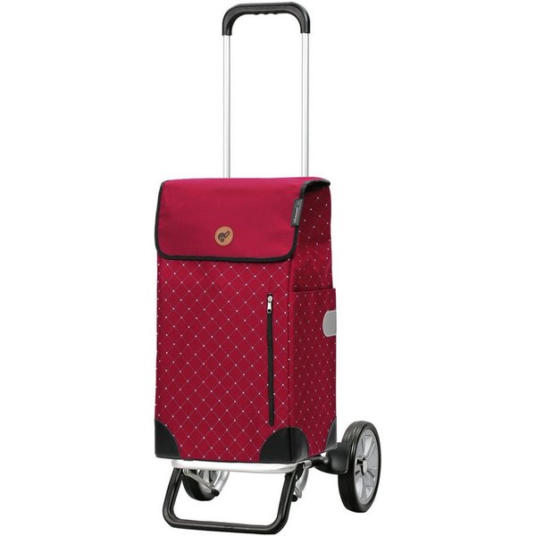 Andersen Einkaufstrolley Alu Star Shopper Sofia rot, klappbar, höhenverstellbar, belastbar bis 40kg, wasserabweisend