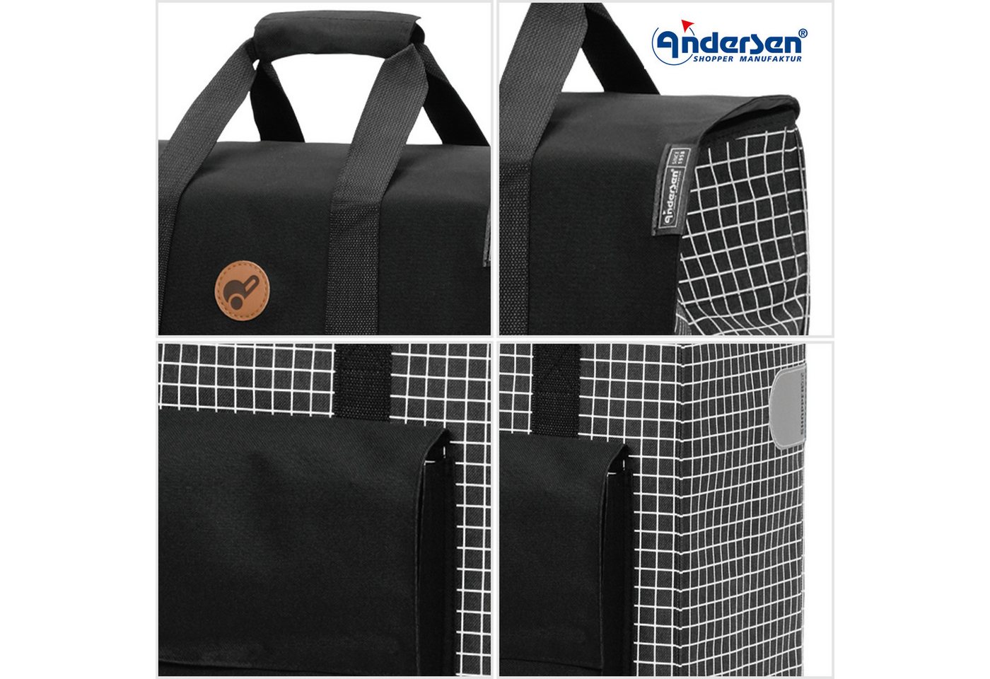 Andersen Einkaufstrolley Tasche Hedda schwarz, wasserabweisend – Bild 3 von 4