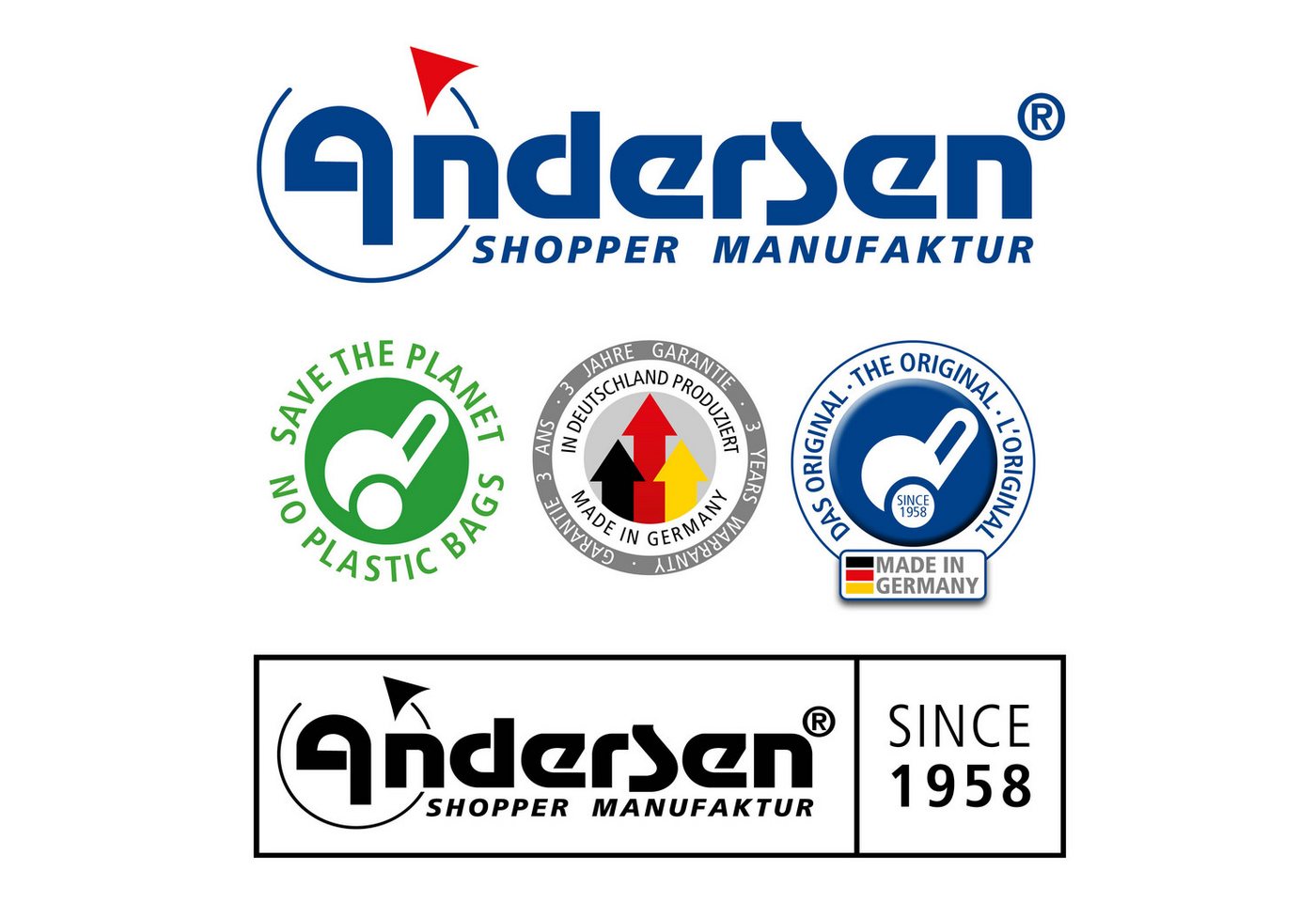 Andersen Einkaufstrolley Tasche Senta 2.0 grau, wasserabweisend – Bild 4 von 4