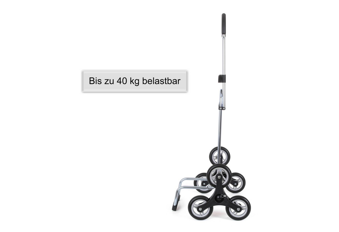 Andersen Einkaufstrolley Treppensteiger Scala Shopper Duko schwarz, belastbar bis 40kg, wasserabweisend – Bild 4 von 5