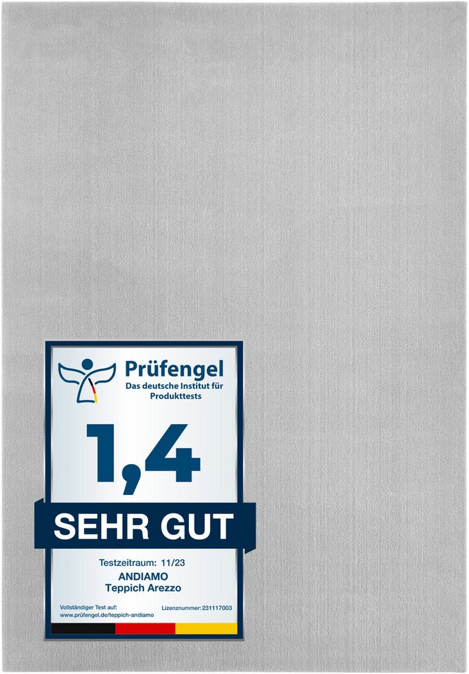 Andiamo Badematte Arezzo, Badvorleger, Badezimmer Teppich, Duschvorleger, Höhe 16 mm, rutschhemmend beschichtet, schnell trocknend, fußbodenheizungsgeeignet, Po – Bild 2 von 5