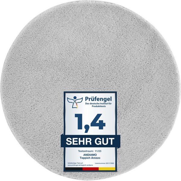 Andiamo Badematte Arezzo, Badvorleger, Badezimmer Teppich, Duschvorleger, Höhe 16 mm, rutschhemmend beschichtet, schnell trocknend, fußbodenheizungsgeeignet, Po