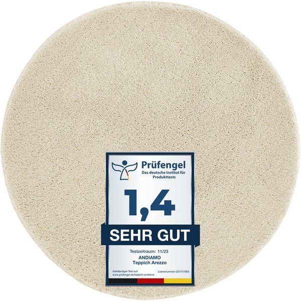 Andiamo Badematte Arezzo, Badvorleger, Badezimmer Teppich, Duschvorleger, Höhe 16 mm, rutschhemmend beschichtet, schnell trocknend, fußbodenheizungsgeeignet, Po