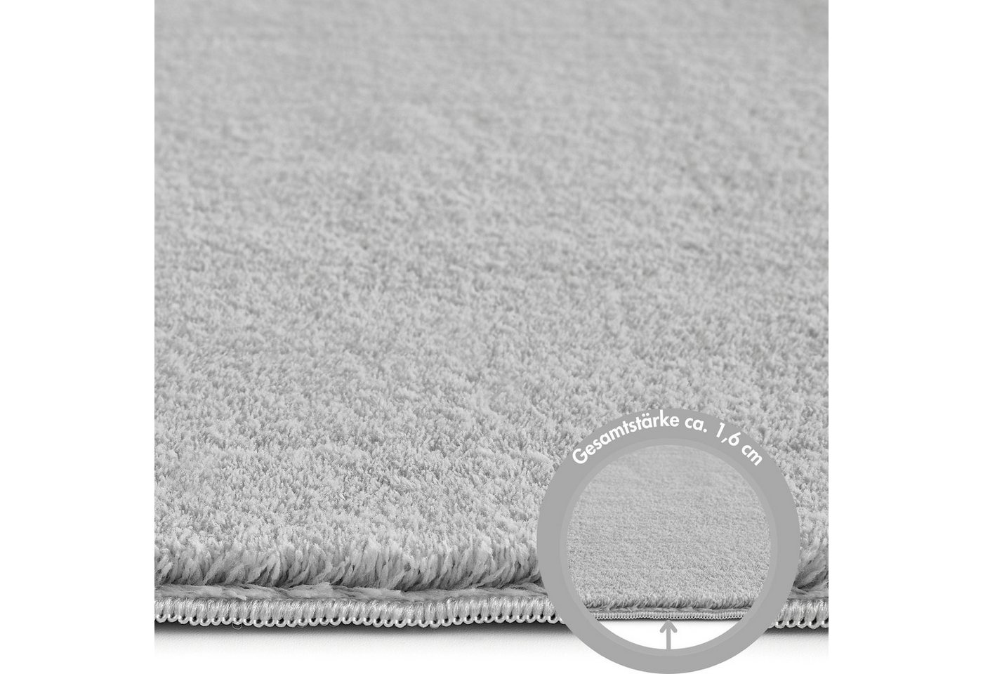 Andiamo Badematte Arezzo, Badvorleger, Badezimmer Teppich, Duschvorleger, Höhe 16 mm, rutschhemmend beschichtet, schnell trocknend, fußbodenheizungsgeeignet, Po – Bild 5 von 5