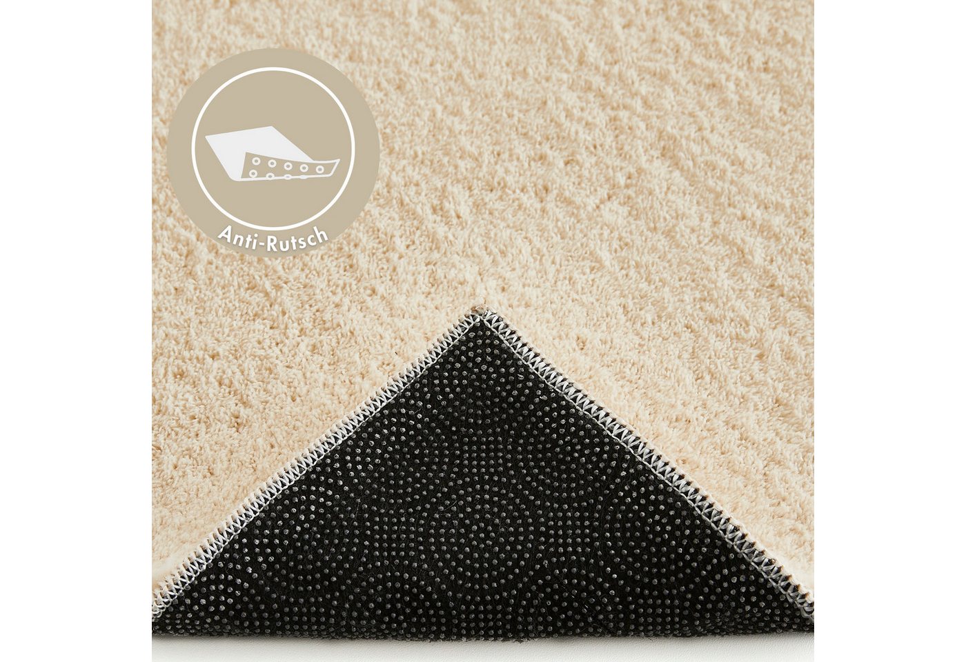 Andiamo Badematte Arezzo, Badvorleger, Badezimmer Teppich, Duschvorleger, Höhe 16 mm, rutschhemmend beschichtet, schnell trocknend, fußbodenheizungsgeeignet, Po – Bild 4 von 5