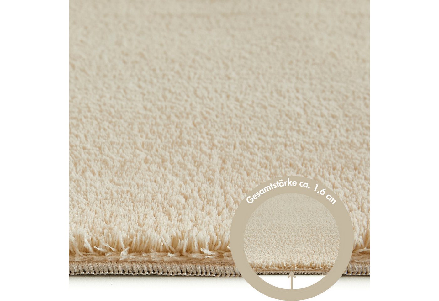 Andiamo Badematte Arezzo, Badvorleger, Badezimmer Teppich, Duschvorleger, Höhe 16 mm, rutschhemmend beschichtet, schnell trocknend, fußbodenheizungsgeeignet, Po – Bild 5 von 5