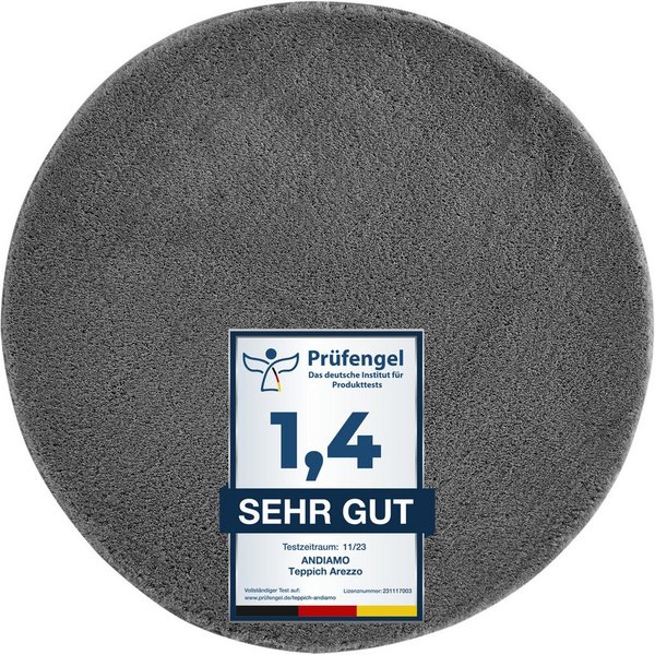 Andiamo Badematte Arezzo, Badvorleger, Badezimmer Teppich, Duschvorleger, Höhe 16 mm, rutschhemmend beschichtet, schnell trocknend, fußbodenheizungsgeeignet, Po