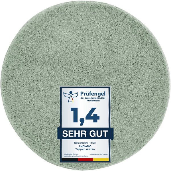 Andiamo Badematte Arezzo, Badvorleger, Badezimmer Teppich, Duschvorleger, Höhe 16 mm, rutschhemmend beschichtet, schnell trocknend, fußbodenheizungsgeeignet, Po