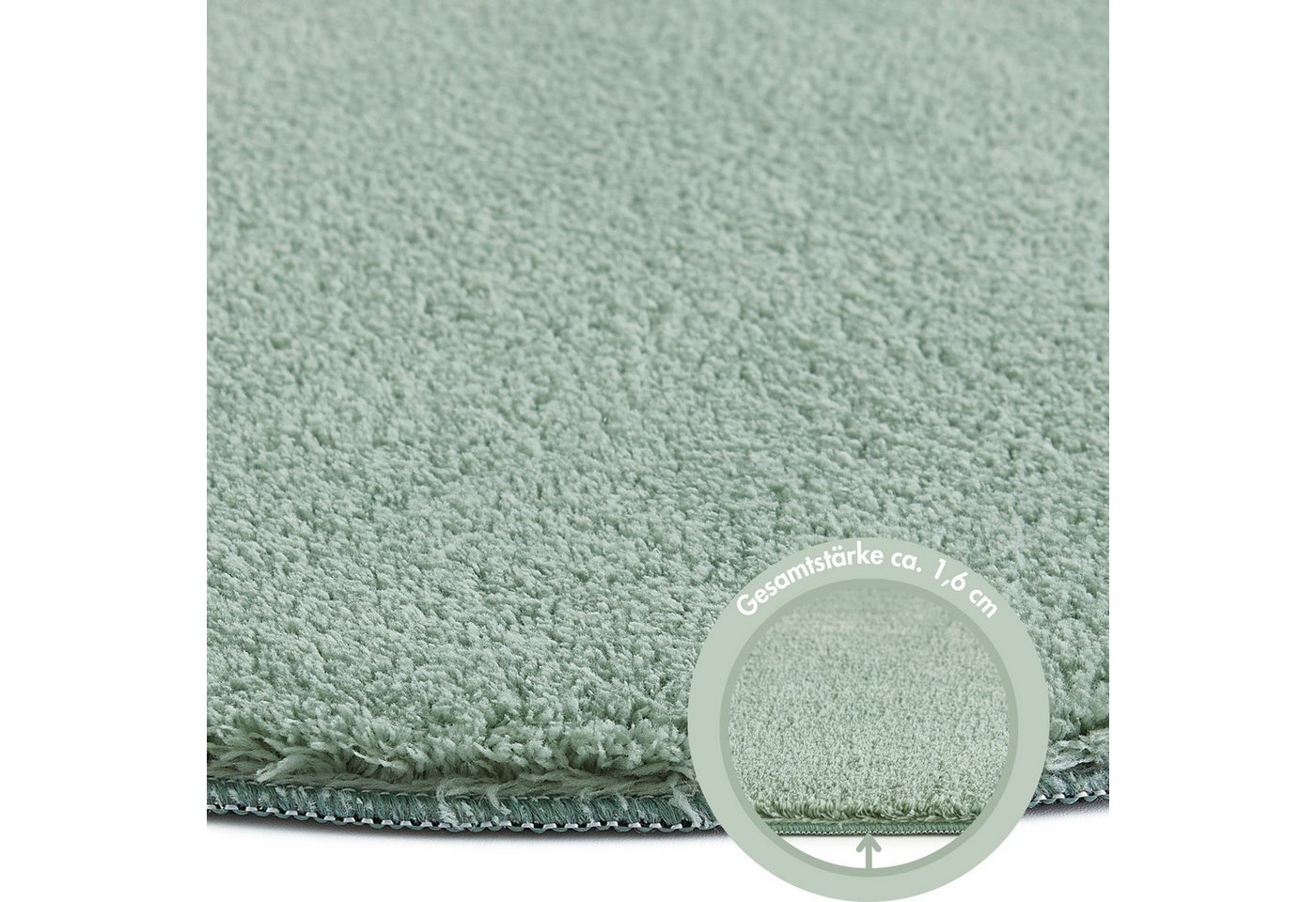 Andiamo Badematte Arezzo, Badvorleger, Badezimmer Teppich, Duschvorleger, Höhe 16 mm, rutschhemmend beschichtet, schnell trocknend, fußbodenheizungsgeeignet, Po – Bild 4 von 5