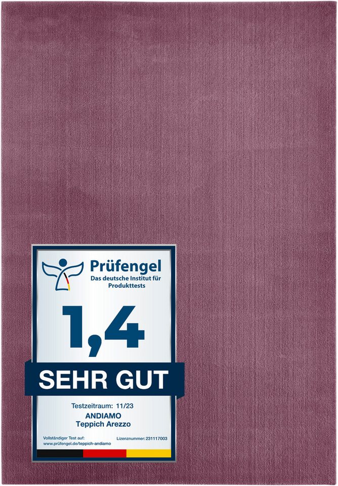 Andiamo Badematte Arezzo, Badvorleger, Badezimmer Teppich, Duschvorleger, Höhe 16 mm, rutschhemmend beschichtet, schnell trocknend, fußbodenheizungsgeeignet, Po – Bild 2 von 5