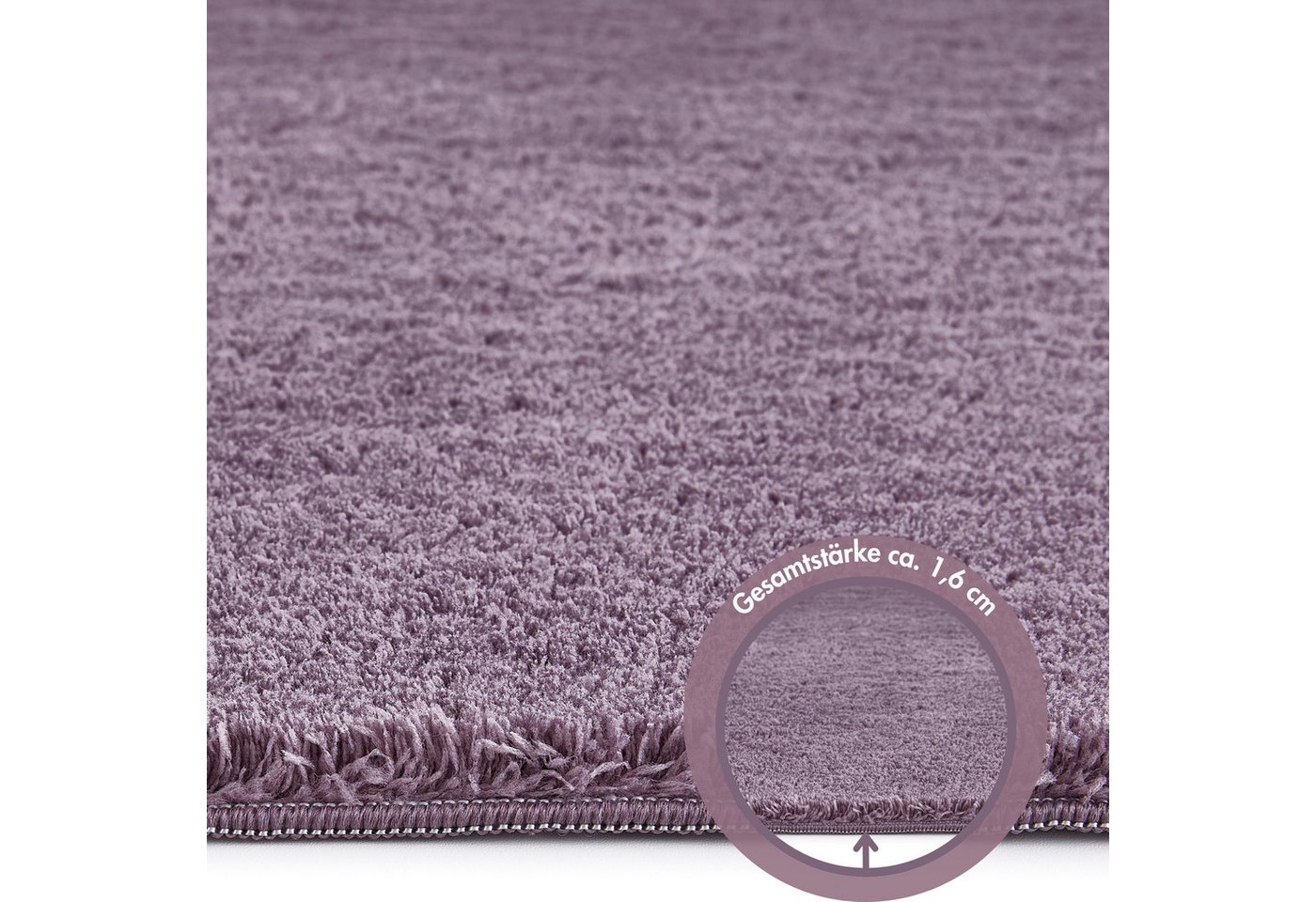 Andiamo Badematte Arezzo, Badvorleger, Badezimmer Teppich, Duschvorleger, Höhe 16 mm, rutschhemmend beschichtet, schnell trocknend, fußbodenheizungsgeeignet, Po – Bild 5 von 5
