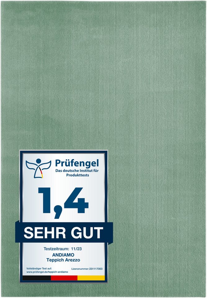 Andiamo Badematte Arezzo, Badvorleger, Badezimmer Teppich, Duschvorleger, Höhe 16 mm, rutschhemmend beschichtet, schnell trocknend, fußbodenheizungsgeeignet, Po – Bild 2 von 5