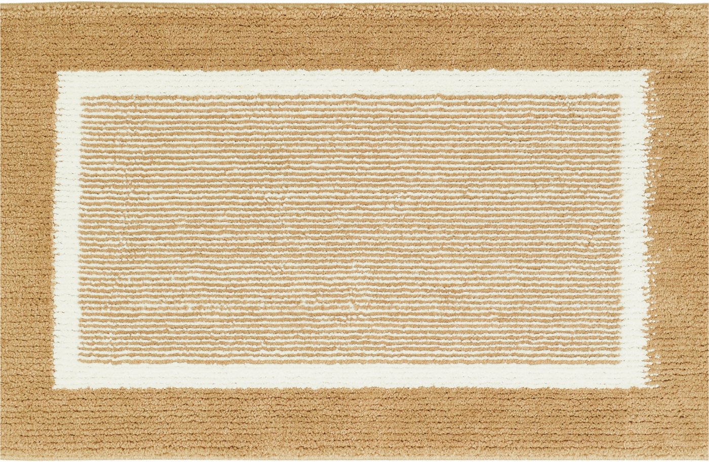 Andiamo Badematte Maui, Höhe 15 mm, rutschhemmend beschichtet, fußbodenheizungsgeeignet, Polyester, rechteckig, gestreift, mit Bordüre, auch als 2er Set erhältl – Bild 2 von 5