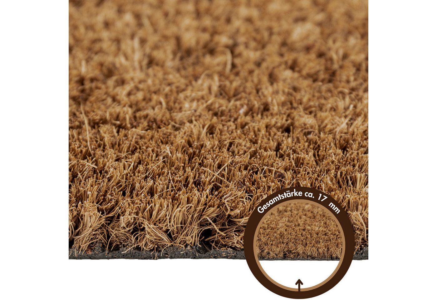 Andiamo Fußmatte Kokos Willkommen, rechteckig, Höhe: 17 mm, Schmutzfangmatte, mit Spruch, rutschhemmend, In- und Outdoor geeignet – Bild 4 von 5