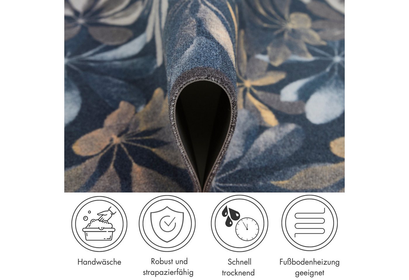 Andiamo Fußmatte Metropolitan, Welcome, rechteckig, Höhe: 4 mm, Schmutzfangmatte, verschiedene Motive, rutschhemmend, waschbar – Bild 3 von 5
