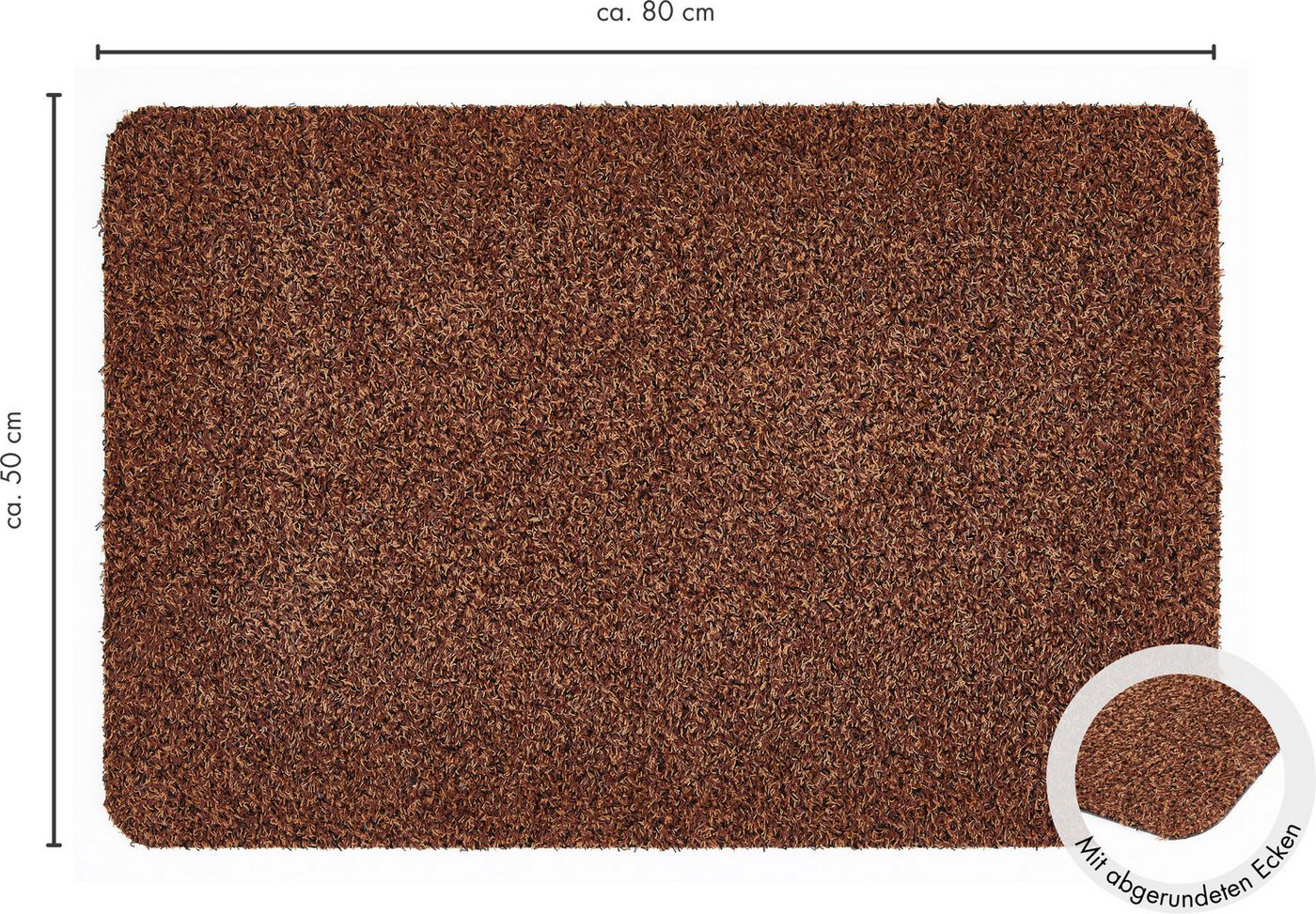 Andiamo Fußmatte Samson, rechteckig, Höhe: 6 mm, Schmutzfangmatte, waschbar, rutschhemmend, auch als 2er Set erhältlich – Bild 2 von 5