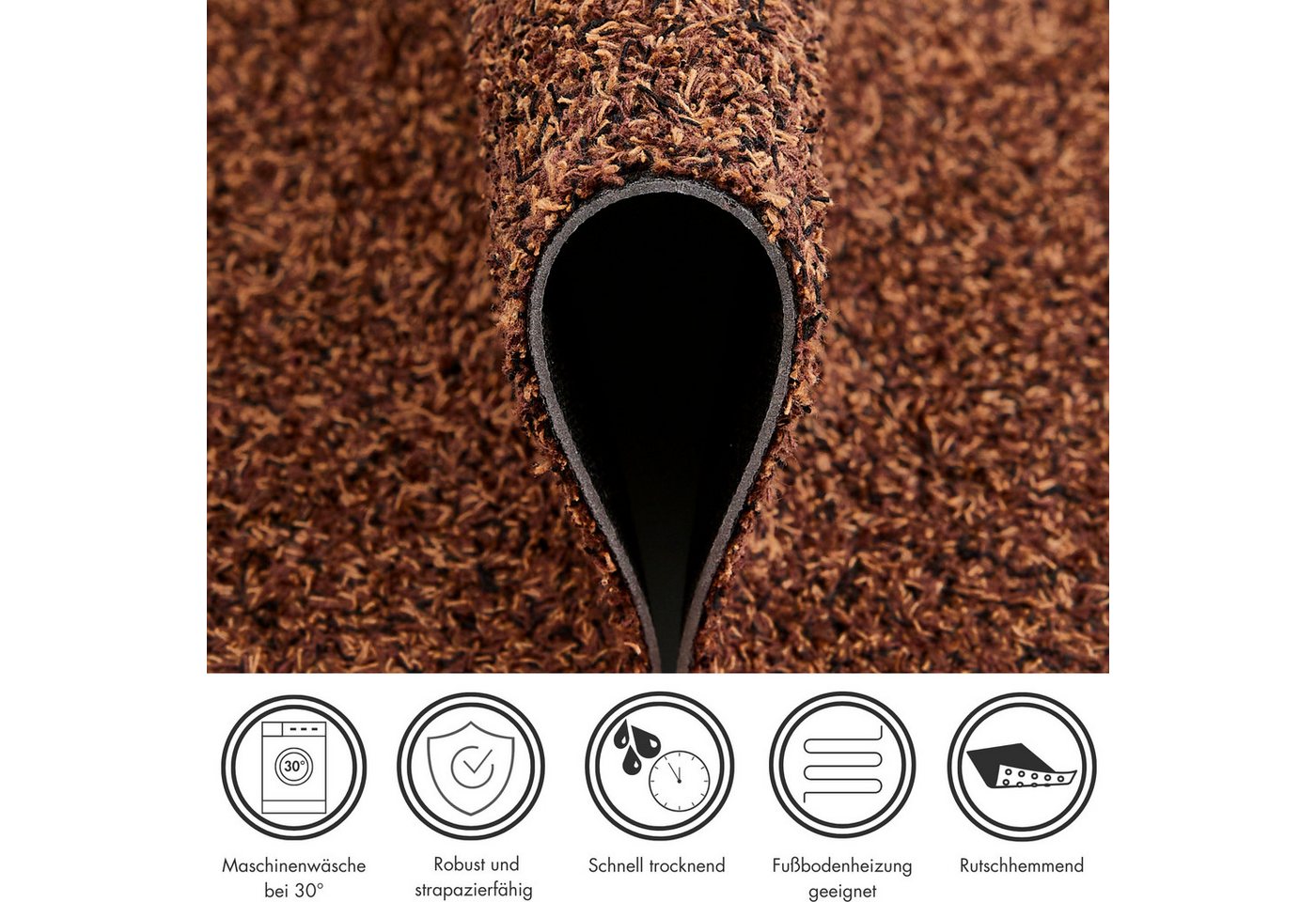 Andiamo Fußmatte Samson, rechteckig, Höhe: 6 mm, Schmutzfangmatte, waschbar, rutschhemmend, auch als 2er Set erhältlich – Bild 3 von 5