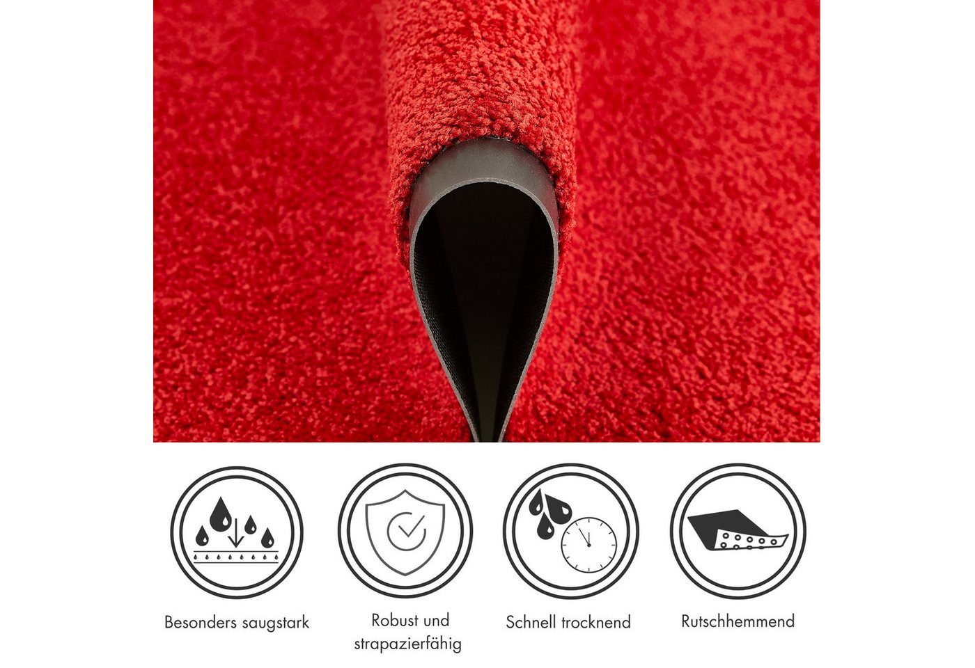 Andiamo Fußmatte Verdi, rechteckig, Höhe: 6 mm, Schmutzfangmatte, Eingangsmatte, rutschfest, strapazierfähig – Bild 3 von 5