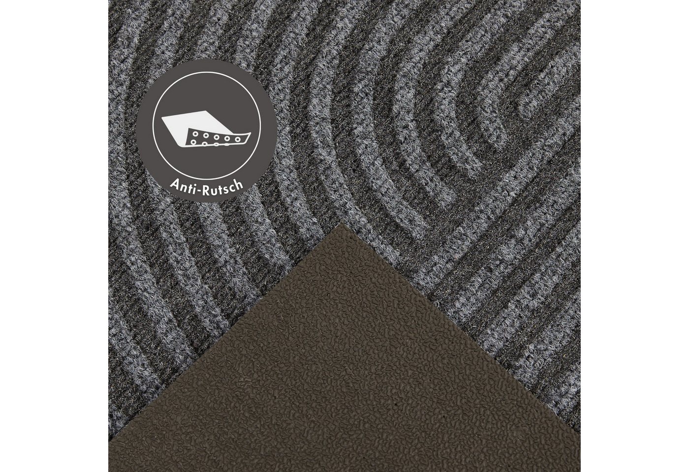 Andiamo Fußmatte Yukon, rechteckig, Höhe: 6 mm, Schmutzfangmatte, modernes Design, robust, waschbar, rutschhemmend – Bild 4 von 5
