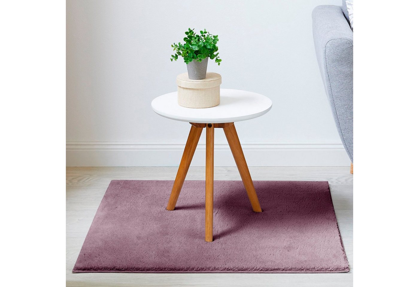 Andiamo Teppich Arezzo, rechteckig, Höhe: 16 mm, Uni Farben, weicher Flor, waschbar, ideal im Wohnzimmer & Schlafzimmer – Bild 2 von 5