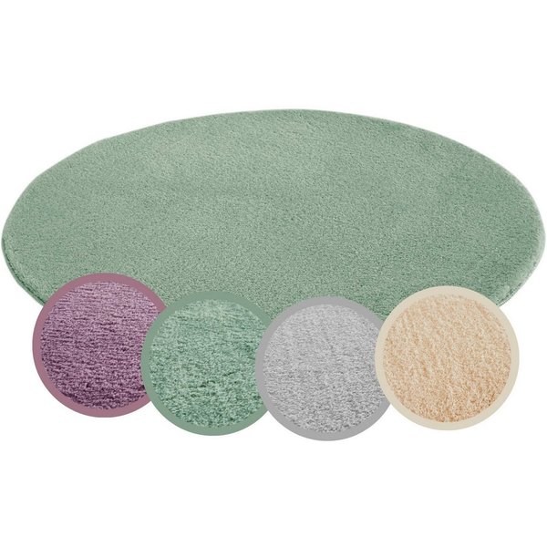 Andiamo Teppich Arezzo, rund, Höhe: 16 mm, Uni Farben, weicher Flor, waschbar, ideal im Wohnzimmer & Schlafzimmer